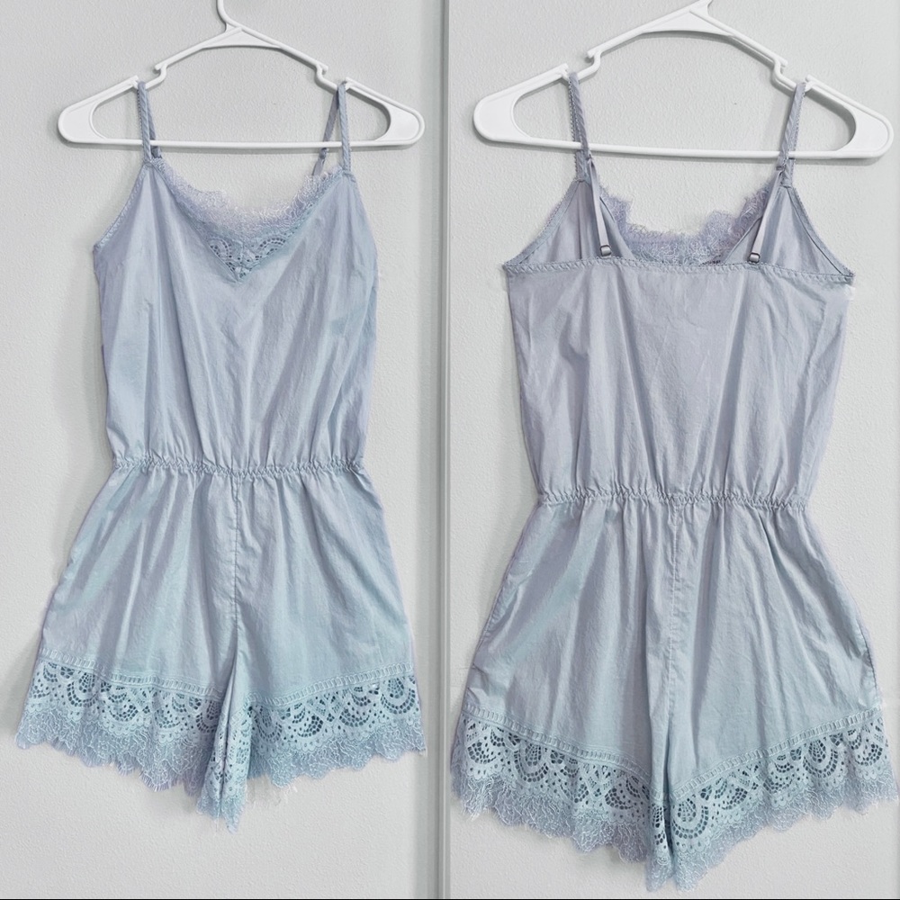 Light-Blue Lace Romper